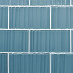 GLASS TILE - Ripple-Tile-Bicycle Glass Co-3x6-Sea Green-Bicycle Glass Co