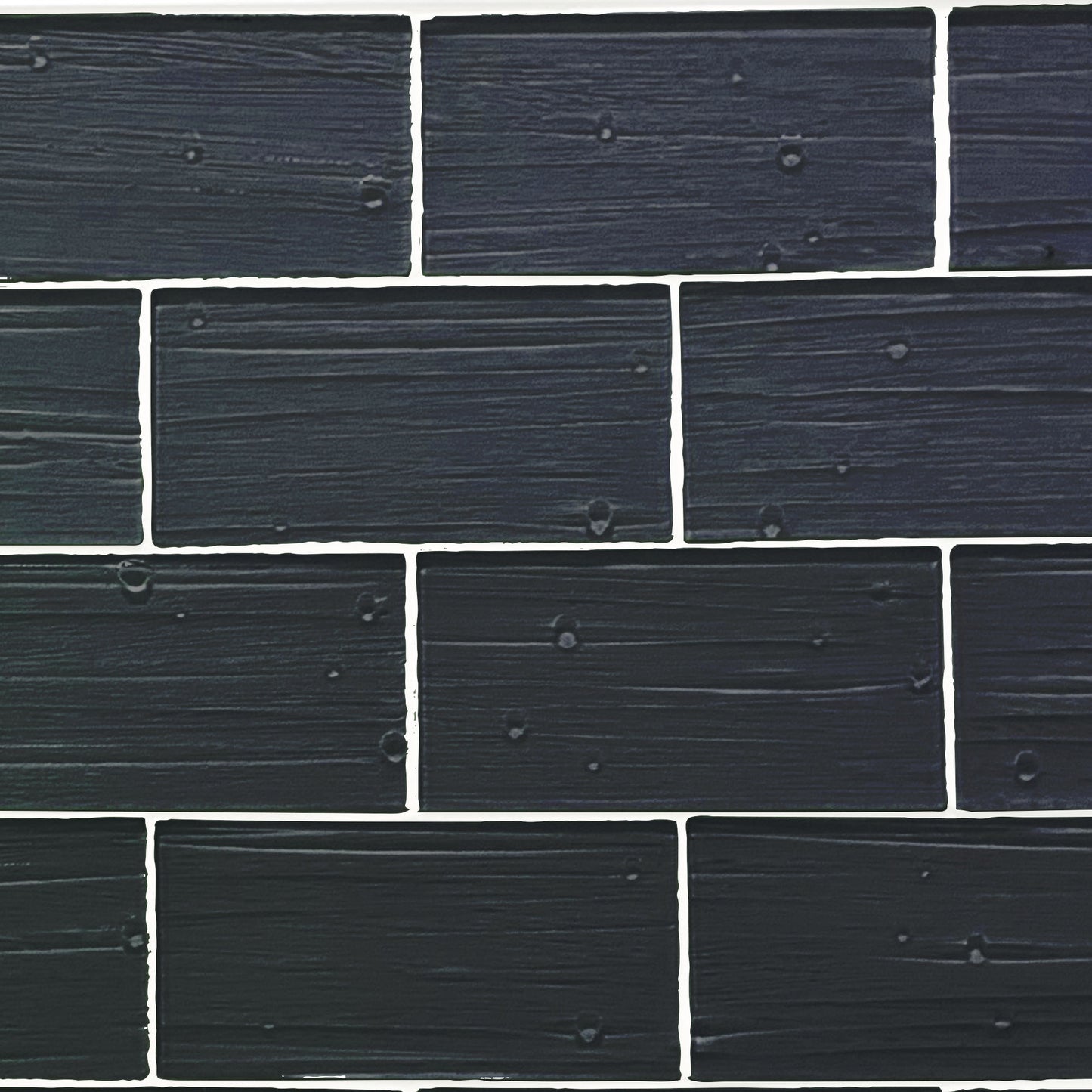 GLASS TILE - Sample-Tile-Bicycle Glass Co-Carbon Black-Plank and Bead-3x6-Bicycle Glass Co