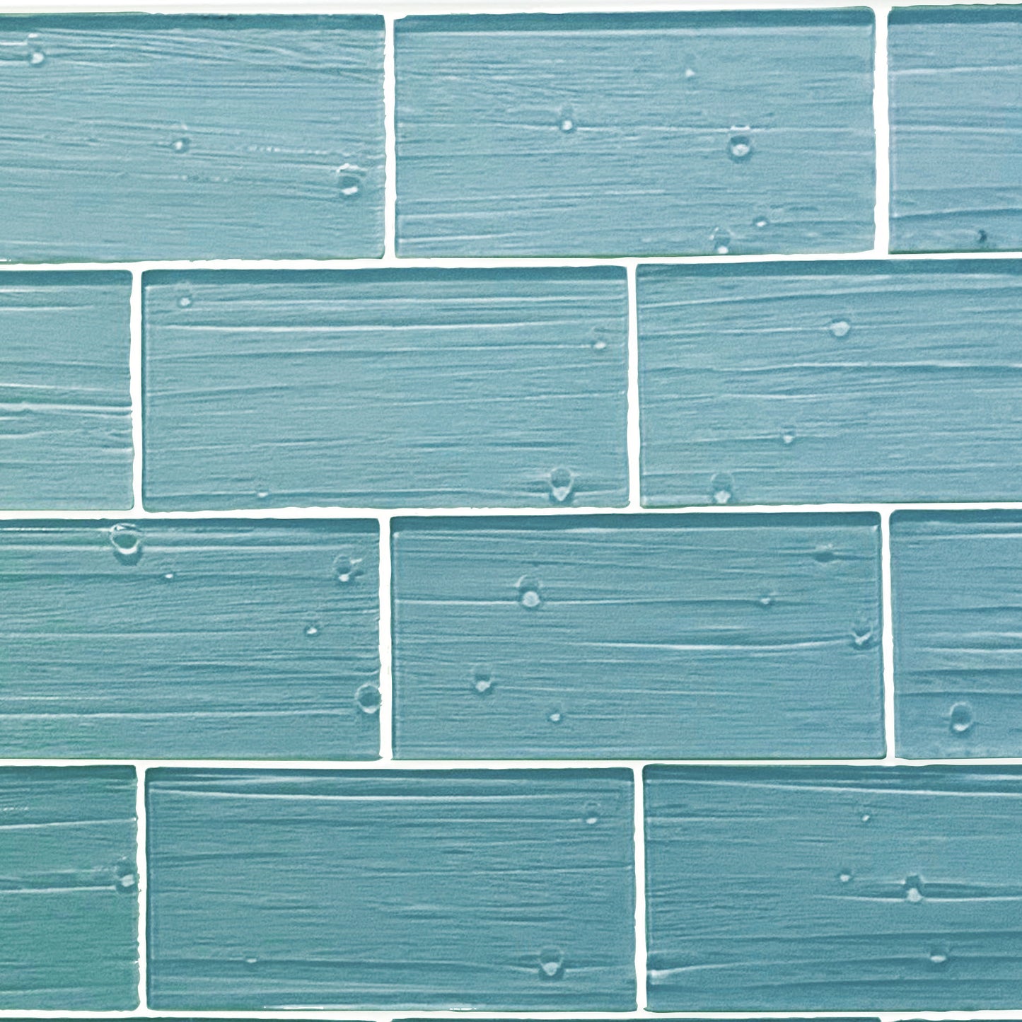 GLASS TILE - Sample-Tile-Bicycle Glass Co-Sky Blue-Plank and Bead-3x6-Bicycle Glass Co