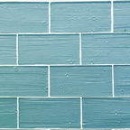 GLASS TILE - Sample-Tile-Bicycle Glass Co-Sky Blue-Plank and Bead-3x6-Bicycle Glass Co