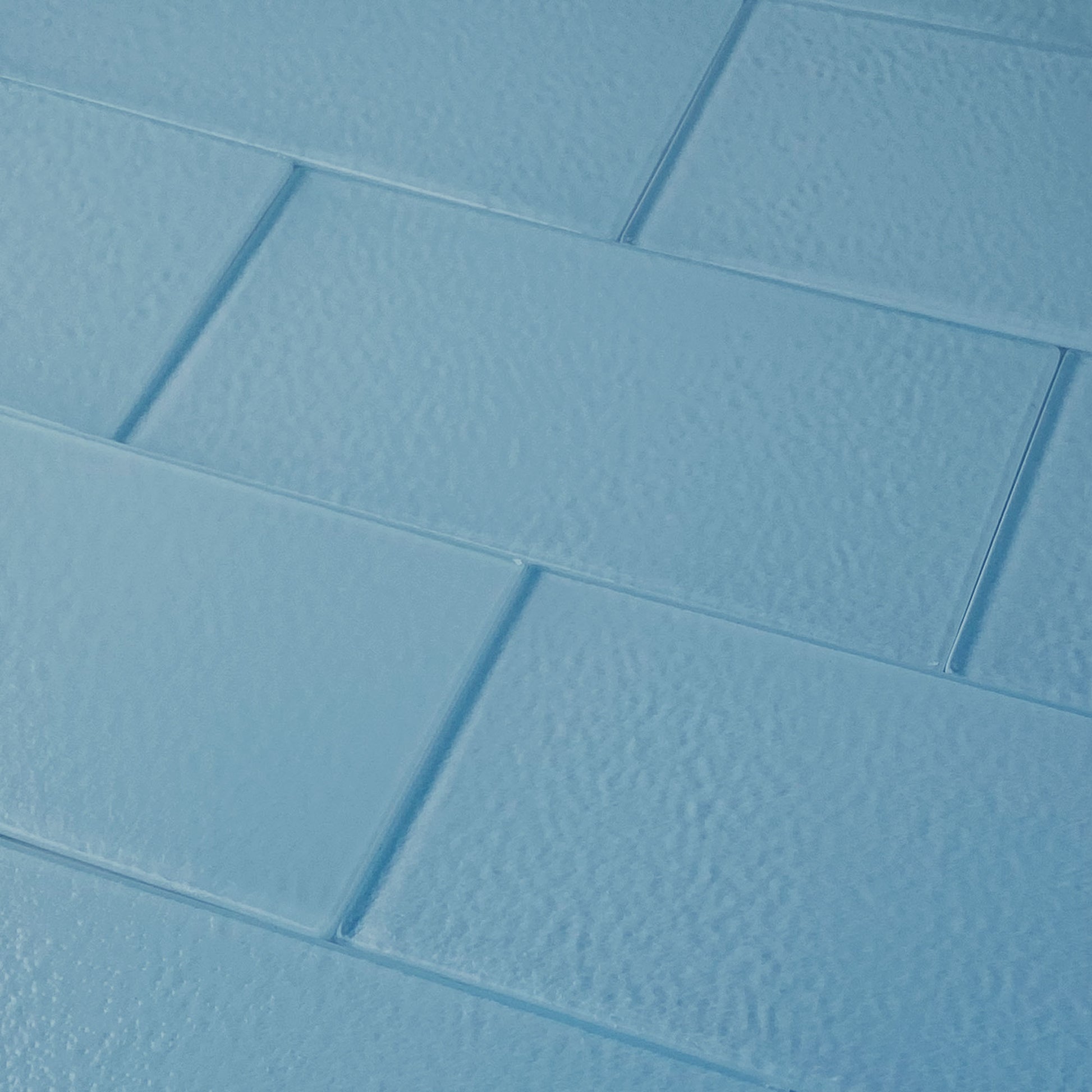 GLASS TILE - Sample-Tile-Bicycle Glass Co-Sky Blue-Stippled-3x6-Bicycle Glass Co