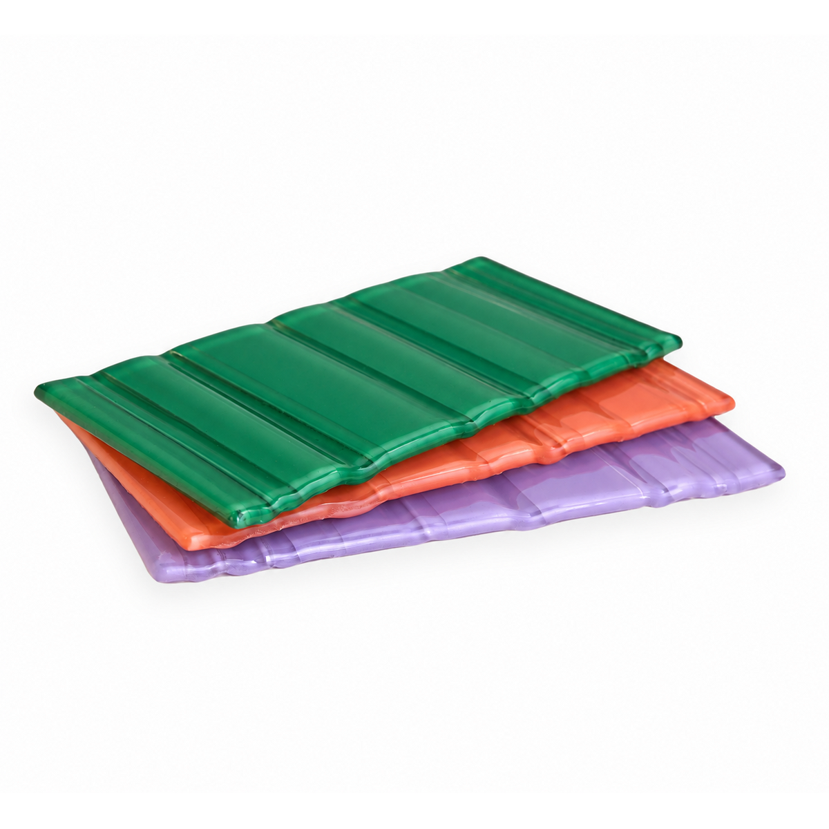 GLASS TILE - Individual Tile Sample-Tile-Bicycle Glass Co-Custom Color-Ripple-3x6-Bicycle Glass Co