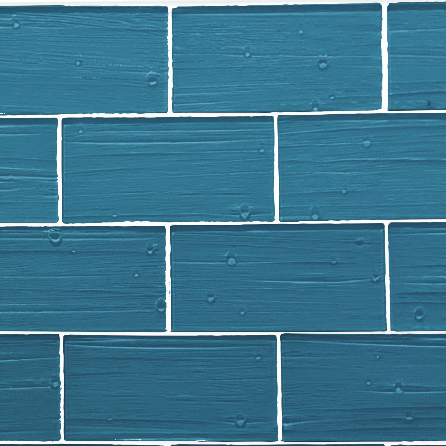 GLASS TILE - Individual Tile Sample-Tile-Bicycle Glass Co-Denim Blue-Plank and Bead-3x6-Bicycle Glass Co