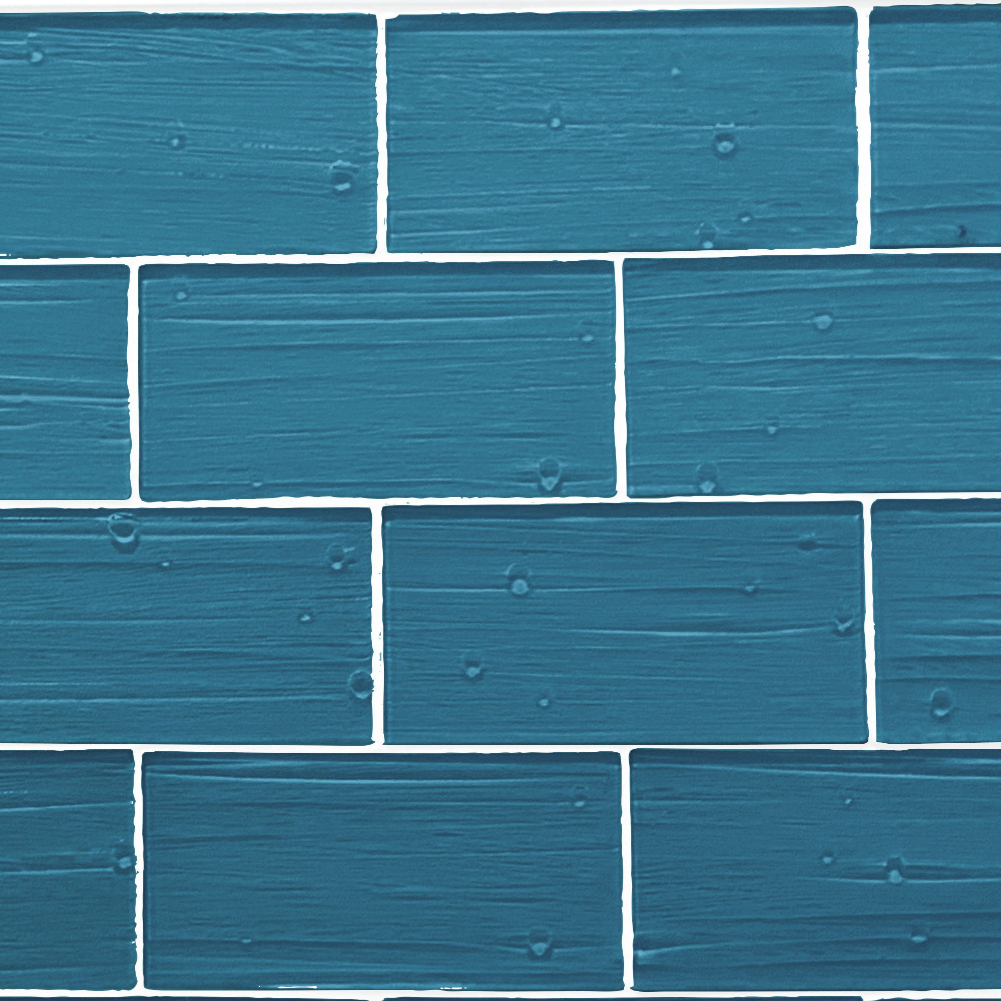 GLASS TILE - Individual Tile Sample-Tile-Bicycle Glass Co-Denim Blue-Plank and Bead-3x6-Bicycle Glass Co