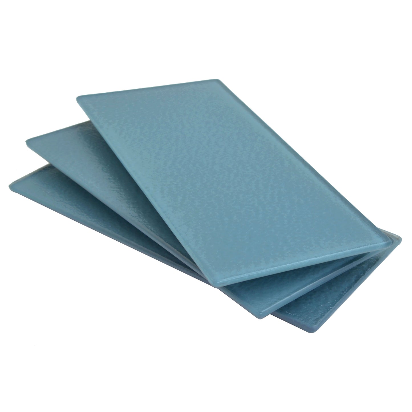 GLASS TILE - Individual Tile Sample-Tile-Bicycle Glass Co-Denim Blue-Stippled-3x6-Bicycle Glass Co