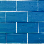 GLASS TILE - Sample-Tile-Bicycle Glass Co-Marine Blue-Plank and Bead-3x6-Bicycle Glass Co