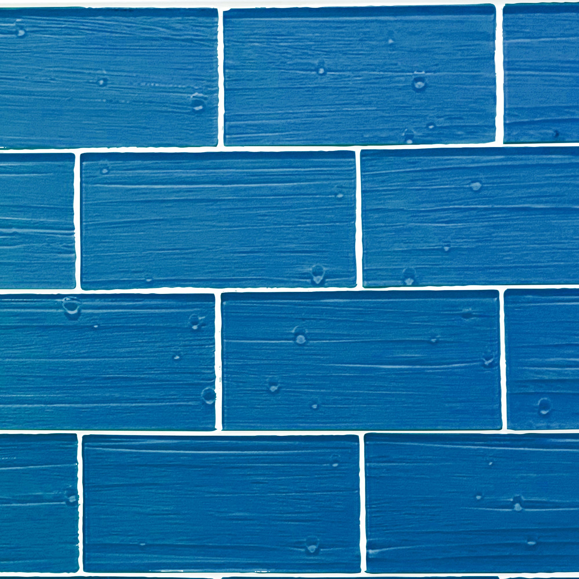 GLASS TILE - Sample-Tile-Bicycle Glass Co-Marine Blue-Plank and Bead-3x6-Bicycle Glass Co