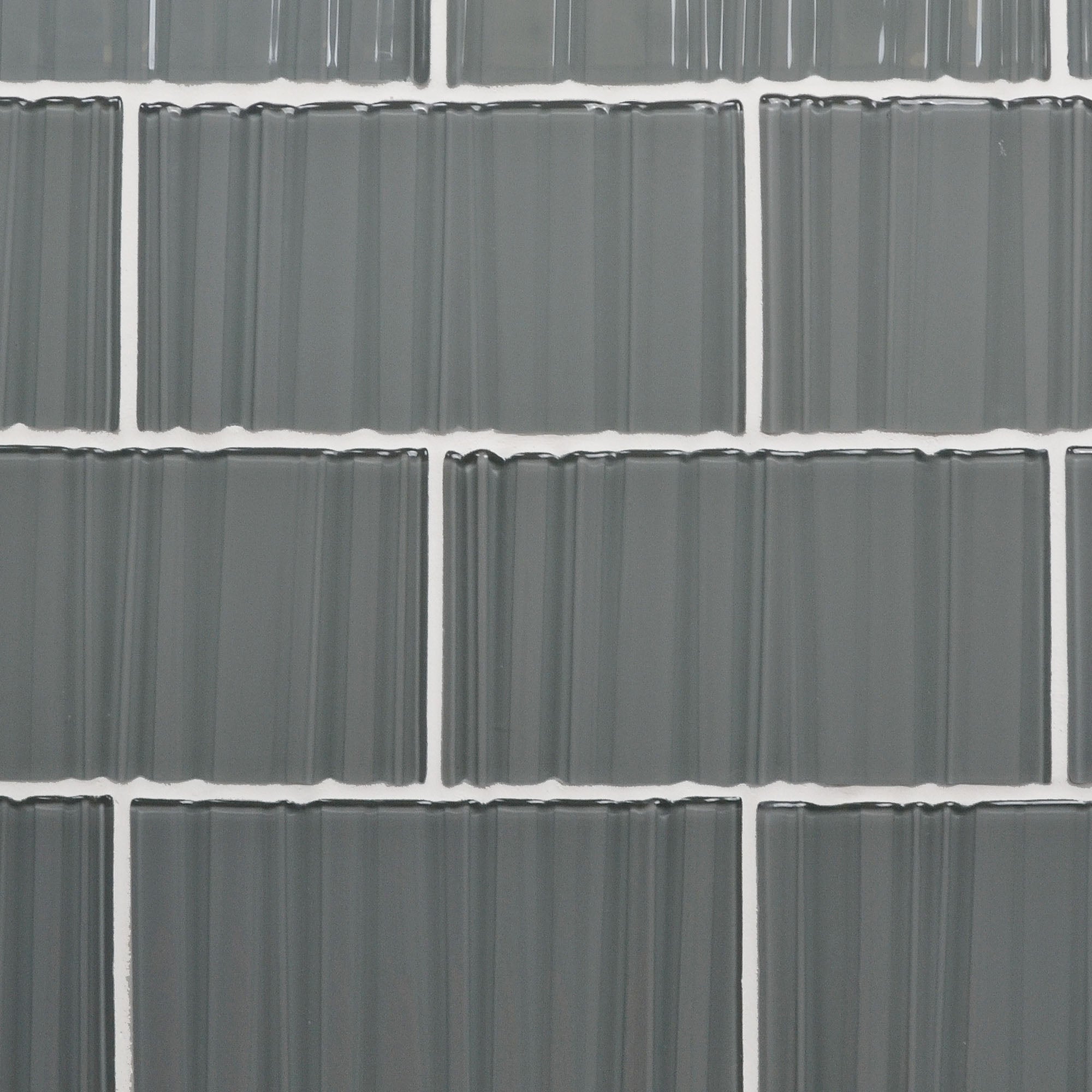 GLASS TILE - Ripple-Tile-Bicycle Glass Co-3x6-Pebble Gray-Bicycle Glass Co