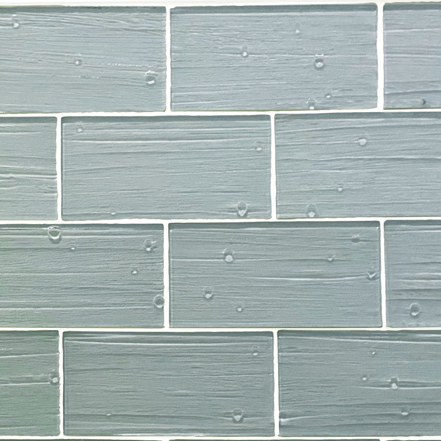 GLASS TILE - Sample-Tile-Bicycle Glass Co-Sea Green-Plank and Bead-3x6-Bicycle Glass Co