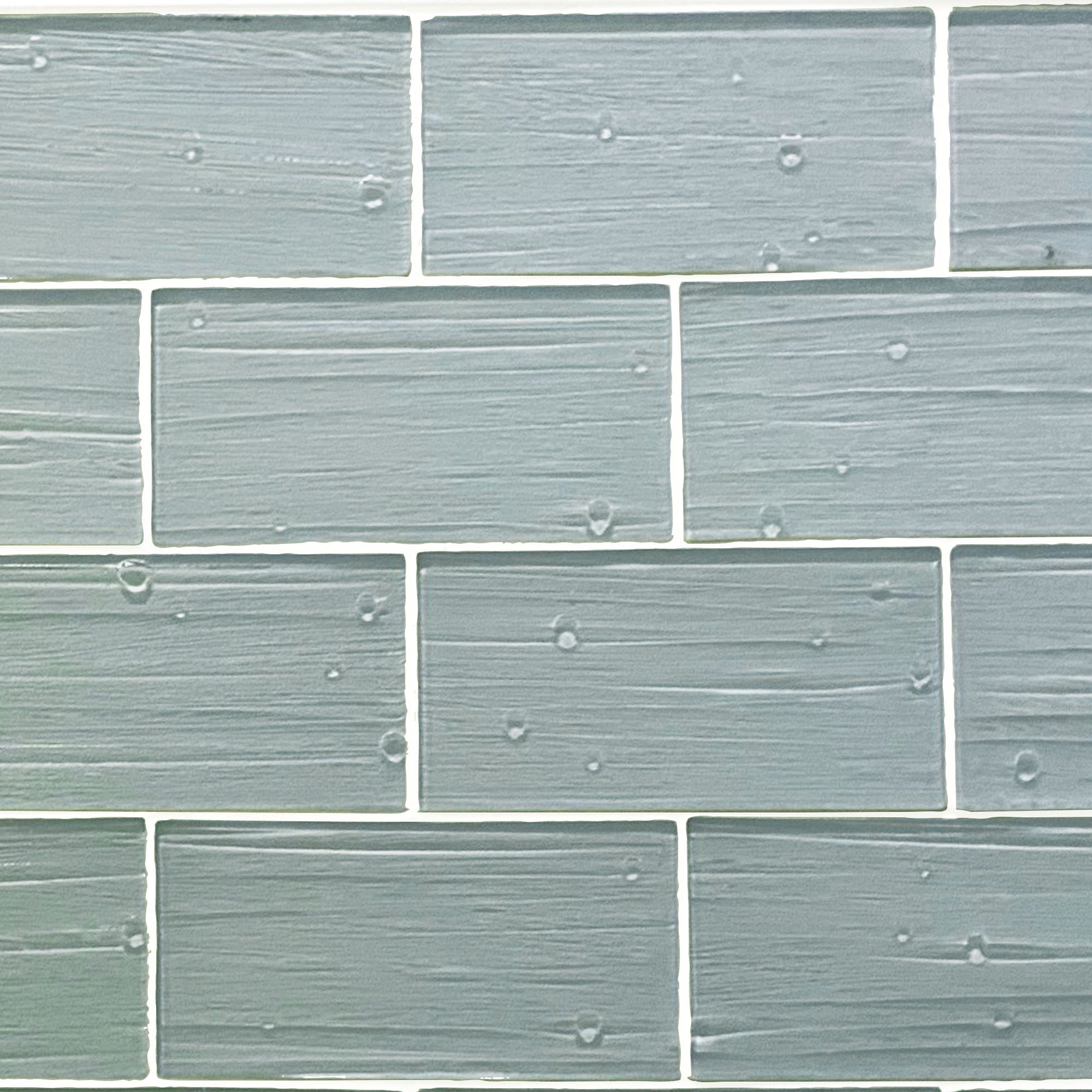 GLASS TILE - Sample-Tile-Bicycle Glass Co-Sea Green-Plank and Bead-3x6-Bicycle Glass Co