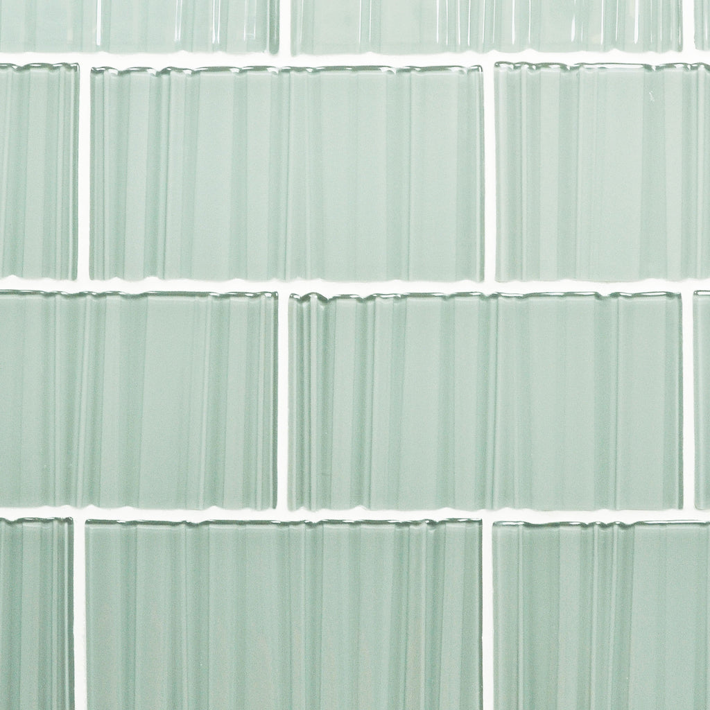 GLASS TILE - Ripple-Tile-Bicycle Glass Co-3x6-Sea Green-Bicycle Glass Co