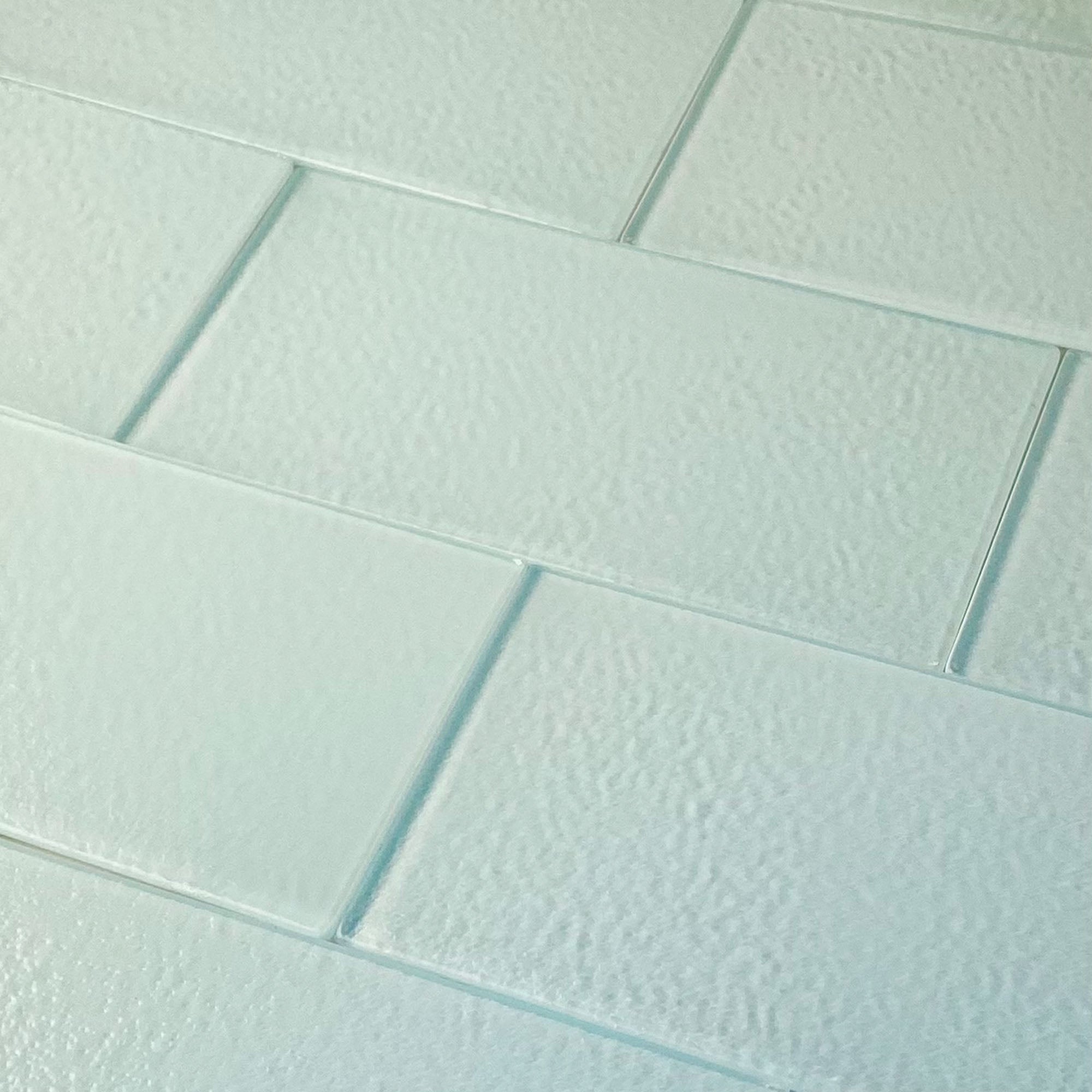 GLASS TILE - Sample-Tile-Bicycle Glass Co-Sea Green-Stippled-3x6-Bicycle Glass Co
