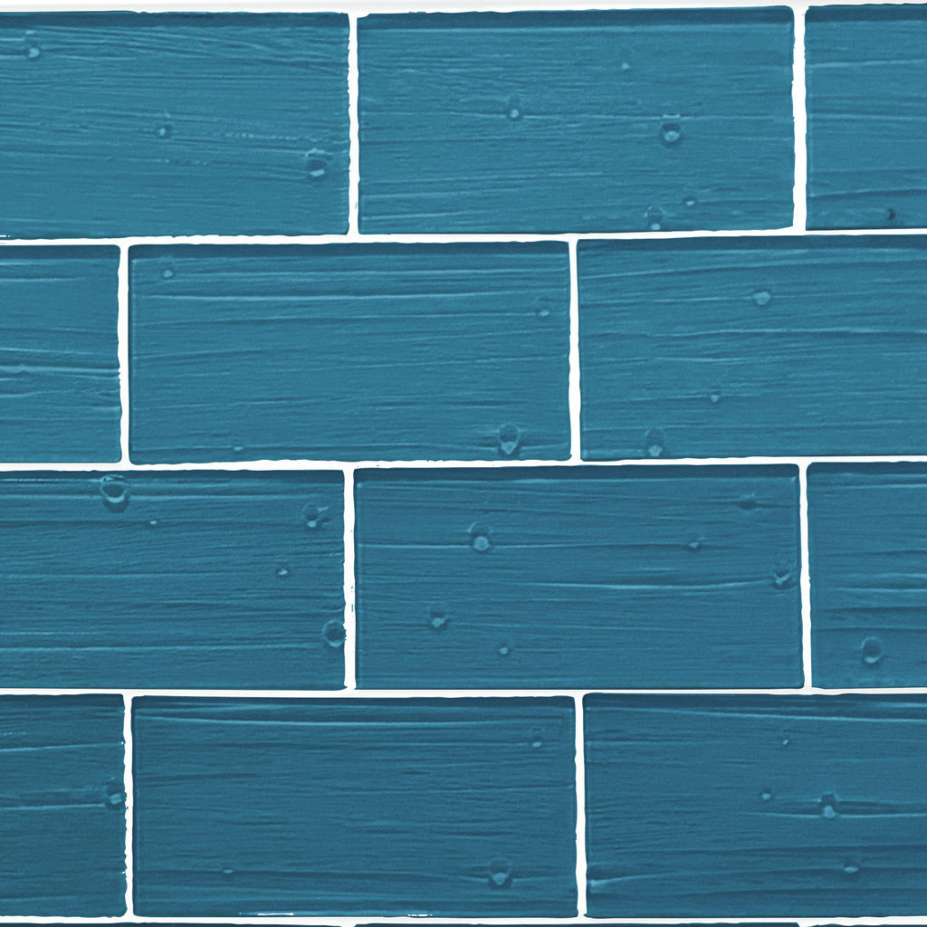 GLASS TILE - Plank & Bead-Tile-Bicycle Glass Co-3x6-Denim Blue-Bicycle Glass Co