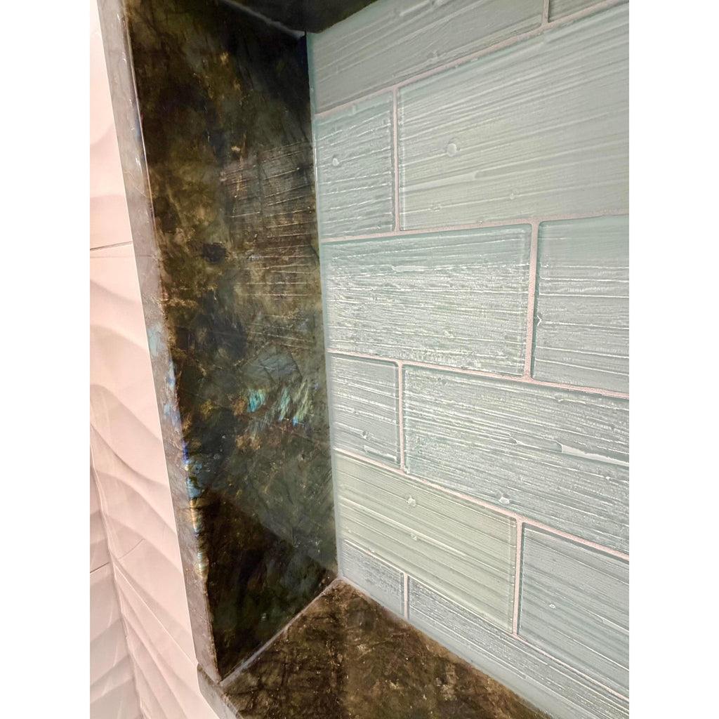 GLASS TILE - Plank & Bead-Tile-Bicycle Glass Co-3x6-Sea Green-Bicycle Glass Co