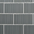 GLASS TILE - Ripple-Tile-Bicycle Glass Co-3x6-Pebble Gray-Bicycle Glass Co