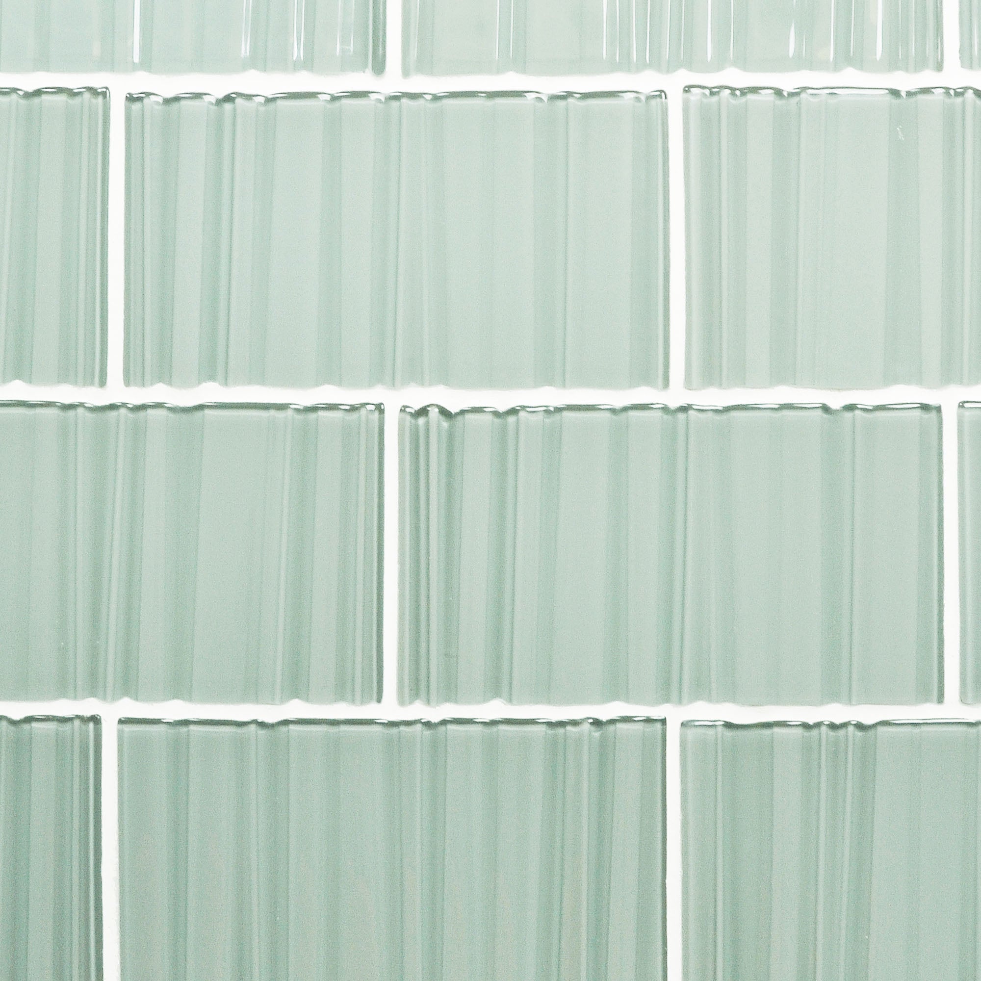 GLASS TILE - Ripple-Tile-Bicycle Glass Co-3x6-Sea Green-Bicycle Glass Co