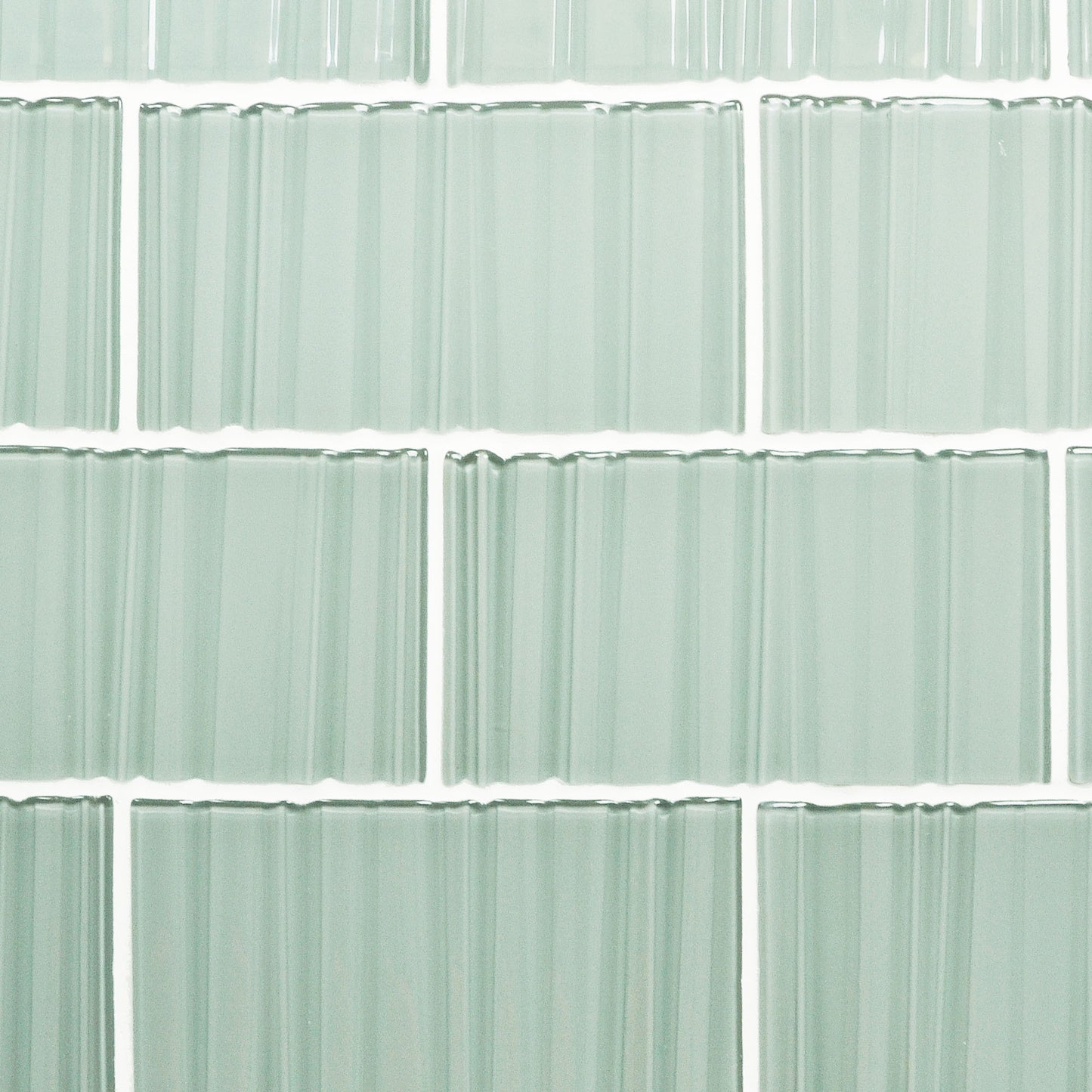 GLASS TILE - Ripple-Tile-Bicycle Glass Co-3x6-Sea Green-Bicycle Glass Co