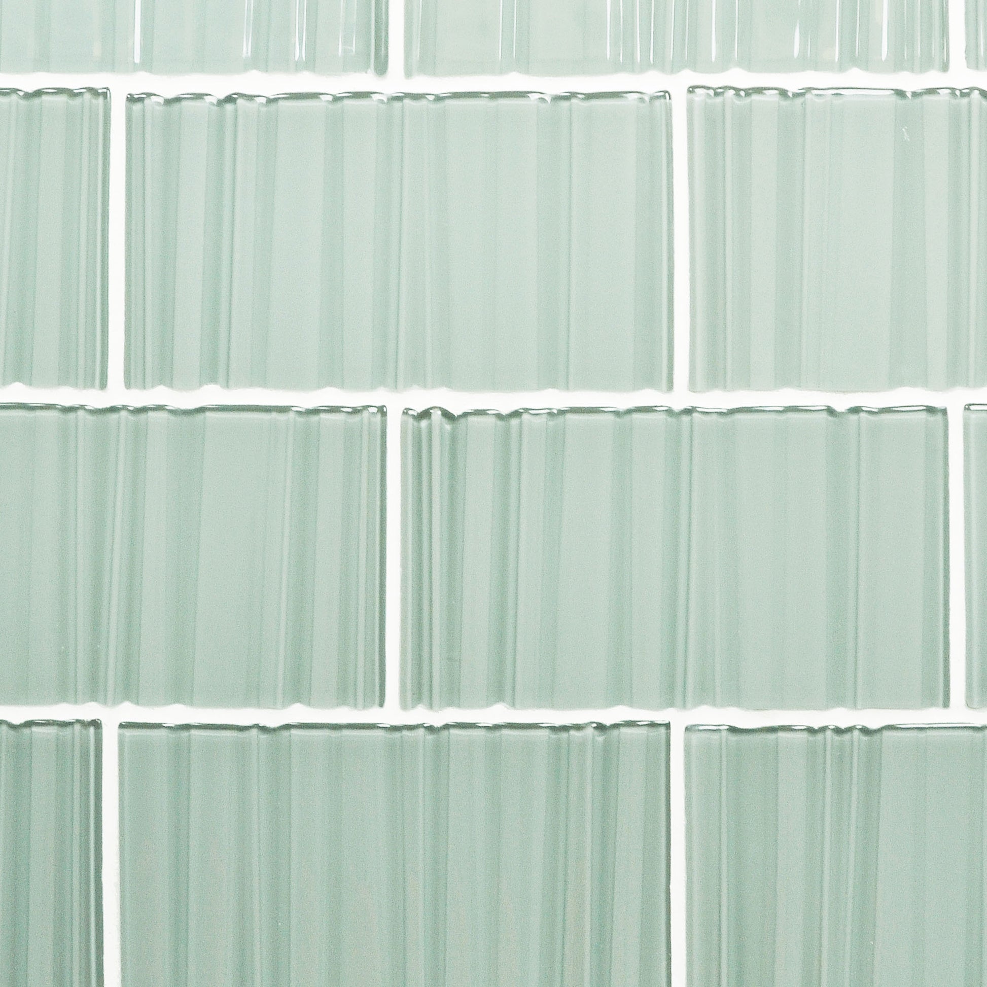 GLASS TILE - Ripple-Tile-Bicycle Glass Co-3x6-Sea Green-Bicycle Glass Co