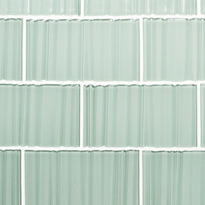 GLASS TILE - Ripple-Tile-Bicycle Glass Co-3x6-Sea Green-Bicycle Glass Co