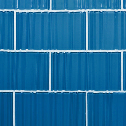 GLASS TILE - Ripple-Tile-Bicycle Glass Co-3x6-Marine Blue-Bicycle Glass Co
