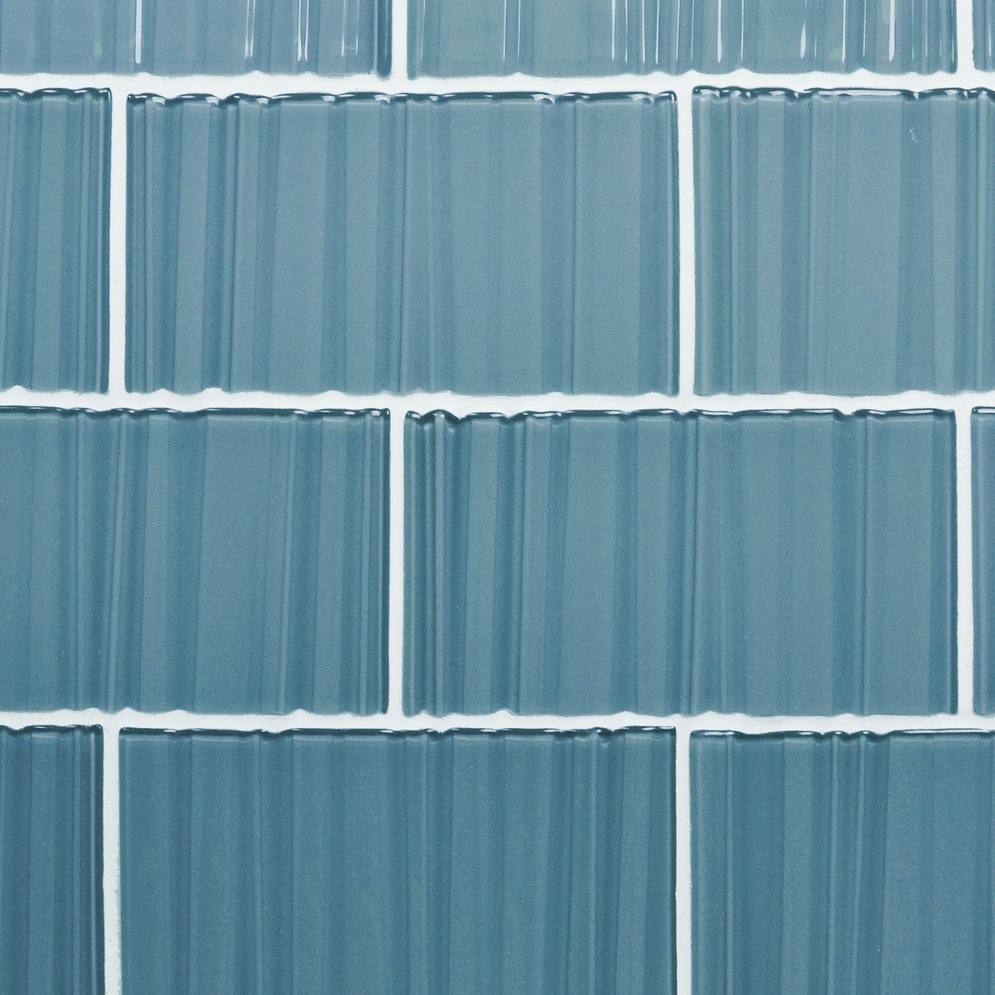 GLASS TILE - Ripple-Tile-Bicycle Glass Co-3x6-Sea Green-Bicycle Glass Co