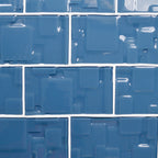 GLASS TILE - Sample-Tile-Bicycle Glass Co-Marine Blue-Geometric Squares-3x6-Bicycle Glass Co