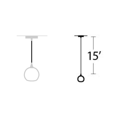 Hanging Hardware Modification-Bicycle Glass Co-15ft Downrod-None-Flat-Bicycle Glass Co