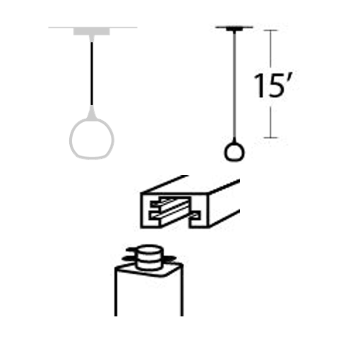 Hanging Hardware Modification-Bicycle Glass Co-15ft Downrod-Track Mount Conversion-Flat-Bicycle Glass Co
