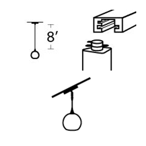 Hanging Hardware Modification-Bicycle Glass Co-8ft Cord Lengthening-Track Mount Conversion-Angled (add Hang Straight)-Bicycle Glass Co
