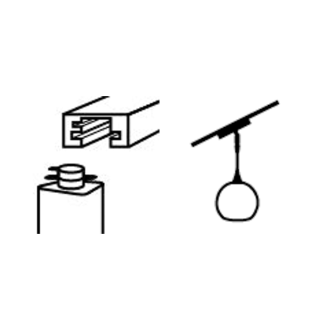 Hanging Hardware Modification-Bicycle Glass Co-4ft Cord-Track Mount Conversion-Angled (add Hang Straight)-Bicycle Glass Co