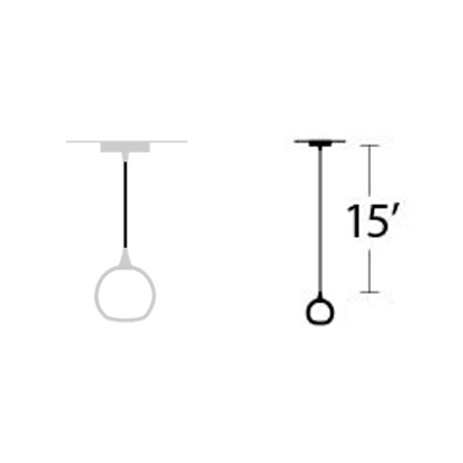 Hanging Hardware Modification-Bicycle Glass Co-15ft Downrod-None-Flat-Bicycle Glass Co