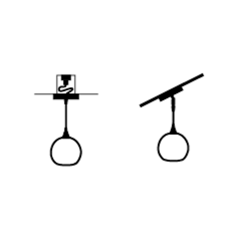 Hanging Hardware Modification-Bicycle Glass Co-4ft Cord-Recessed Light Conversion-Angled (add Hang Straight)-Bicycle Glass Co