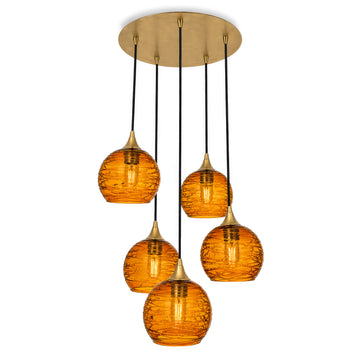 Spun / Golden Amber / Polished Brass - 4ft Cord
