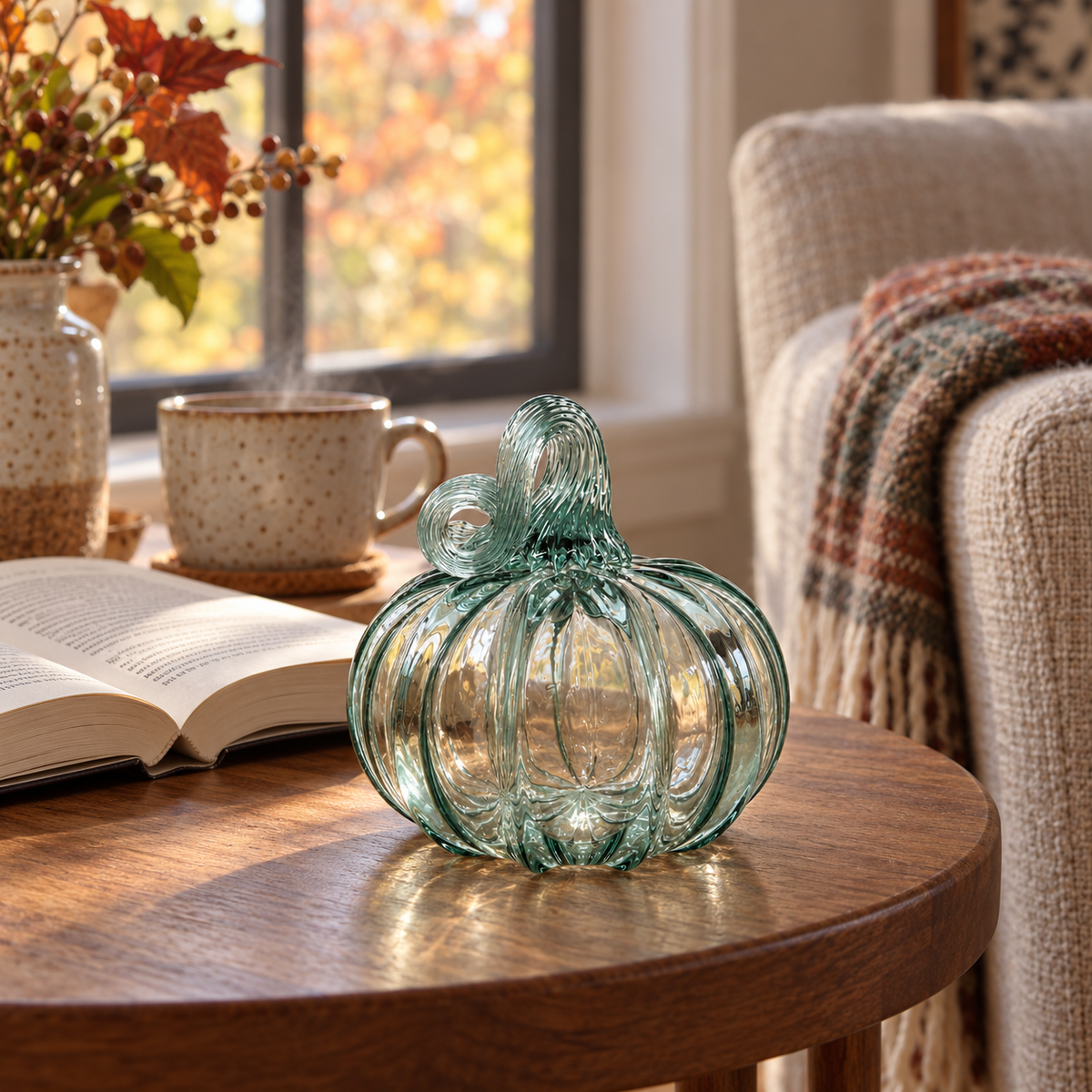 Pumpkin Patch 2026 - Limited Edition Pumpkin!-Glass-Bicycle Glass Co-Golden Amber-Single Pumpkin-Bicycle Glass Co