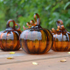 Pumpkin Patch 2026 - Limited Edition Pumpkin!-Glass-Bicycle Glass Co-Golden Amber-Single Pumpkin-Bicycle Glass Co