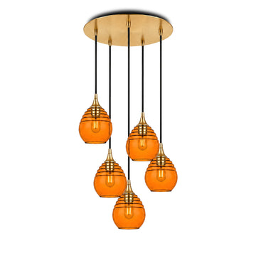 Golden Amber / Polished Brass - 4ft Cord