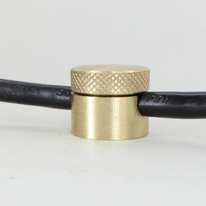 SVT Wire Gripper Swag Ceiling Strain Relief-Hardware Component-Bicycle Glass Co - Hardware-Polished Brass Swag-Bicycle Glass Co