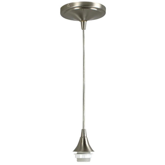 Single Pendant Hardware-Hardware-Bicycle Glass Co-Brushed Nickel-Standard - No Customization-Standard 5ft-Bicycle Glass Co