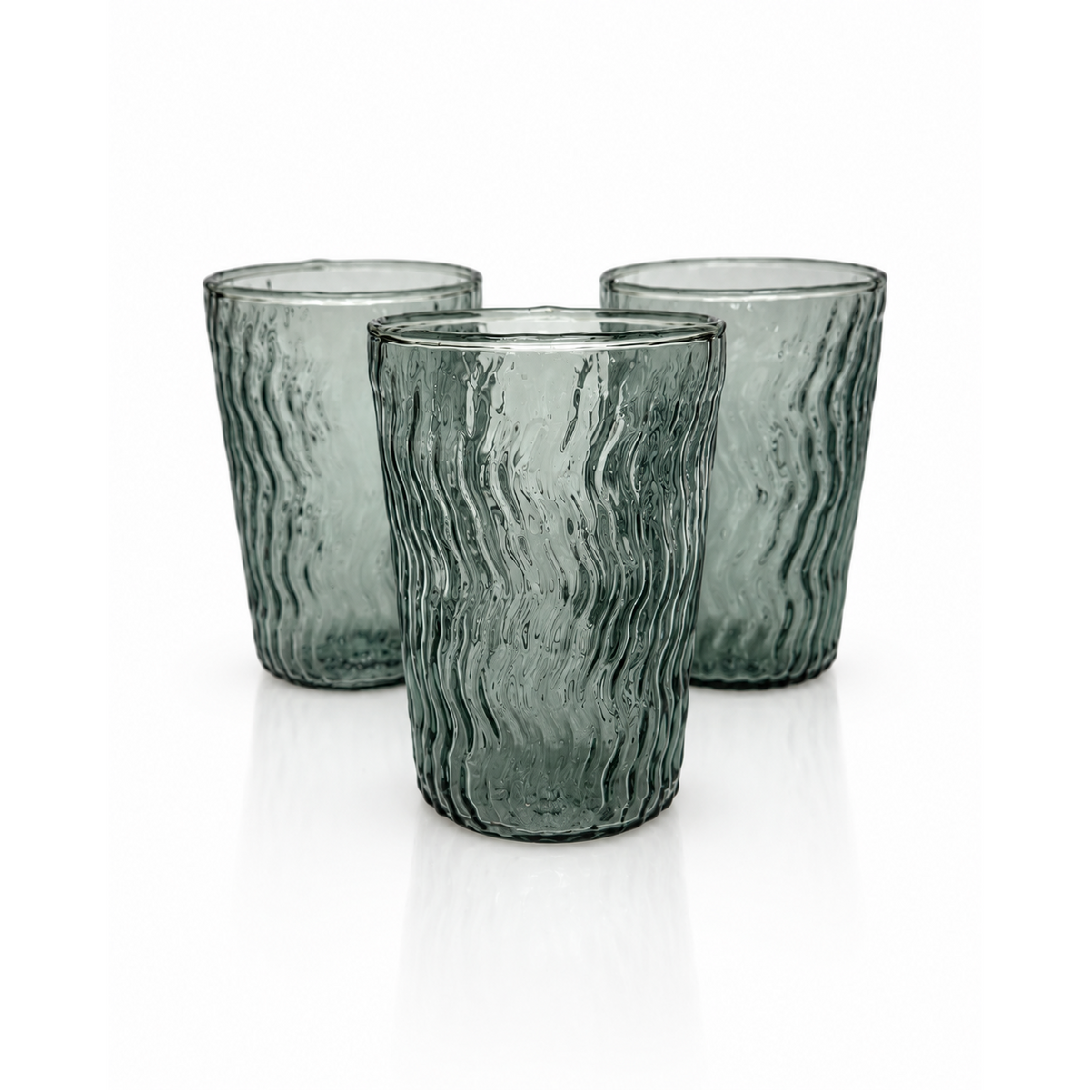 Wave Tumblers-Glass-Bicycle Glass Co-Golden Amber-Bicycle Glass Co