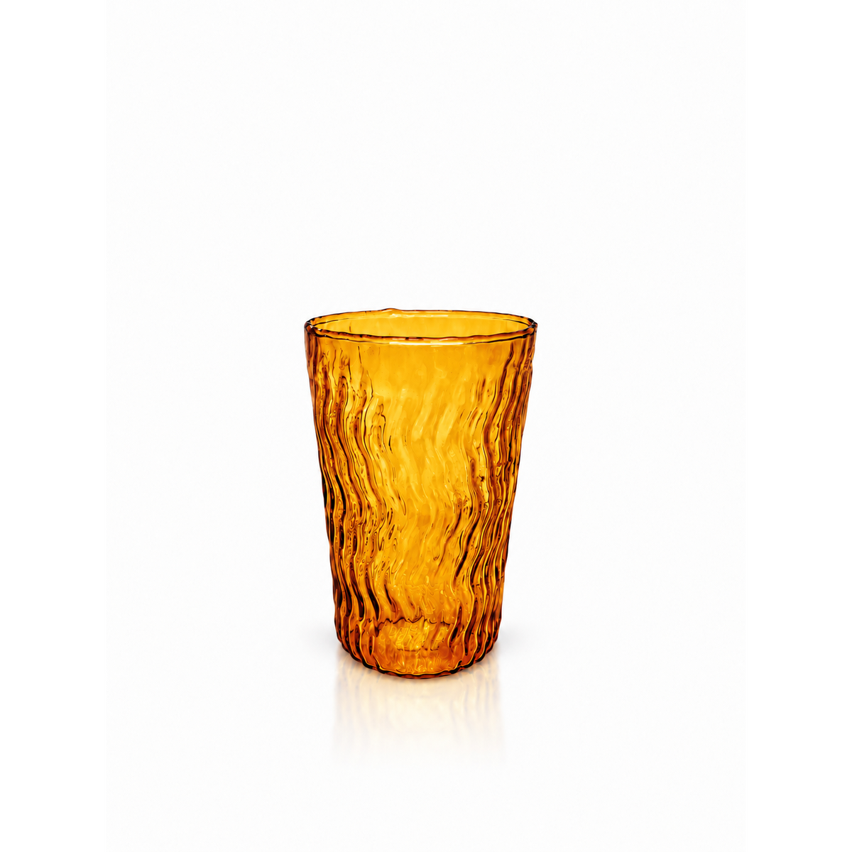 Wave Tumblers-Glass-Bicycle Glass Co-Golden Amber-Bicycle Glass Co