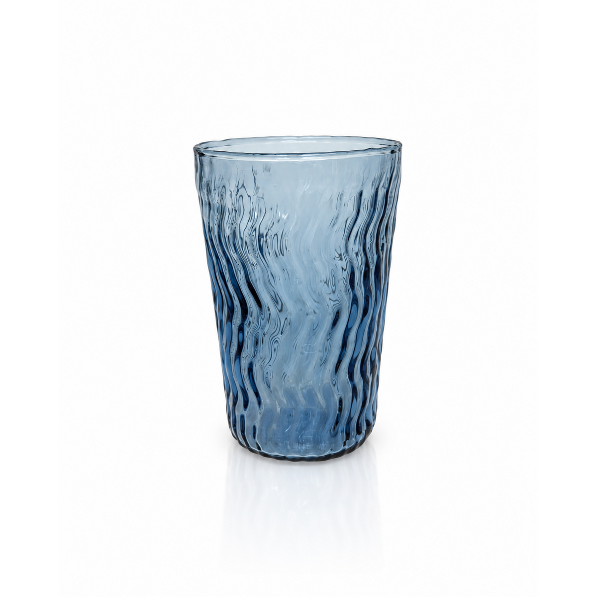 Wave Tumblers-Glass-Bicycle Glass Co-Steel Blue-Bicycle Glass Co