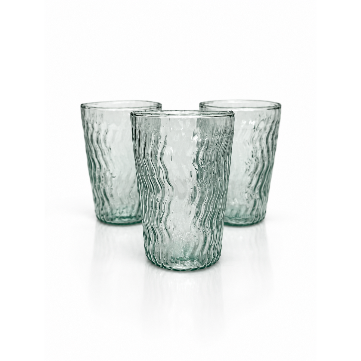 Wave Tumblers-Glass-Bicycle Glass Co-Golden Amber-Bicycle Glass Co