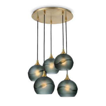Glacial / Slate Gray / Polished Brass - 4ft Cord